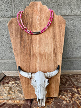 Load image into Gallery viewer, Pink Jade Choker + Navajo Pearls
