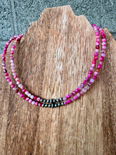 Load image into Gallery viewer, Pink Jade Choker + Navajo Pearls
