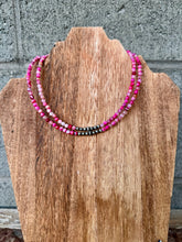 Load image into Gallery viewer, Pink Jade Choker + Navajo Pearls
