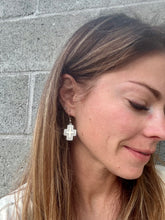 Load image into Gallery viewer, Western Sterling Silver Cross Earrings
