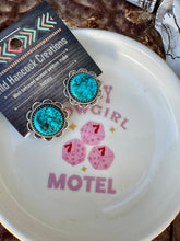 Load image into Gallery viewer, Sunflower Turquoise Stud Earrings
