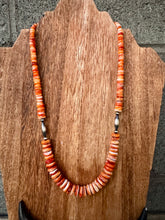 Load image into Gallery viewer, 4MM - 10MM Orange Spiny Oyster Graduated Necklace

