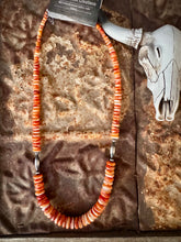 Load image into Gallery viewer, 4MM - 10MM Orange Spiny Oyster Graduated Necklace
