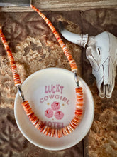 Load image into Gallery viewer, 4MM - 10MM Orange Spiny Oyster Graduated Necklace
