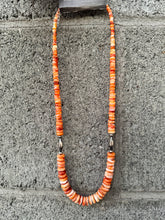 Load image into Gallery viewer, 4MM - 10MM Orange Spiny Oyster Graduated Necklace
