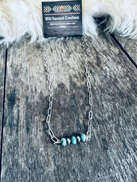 Turquoise Bar Choker