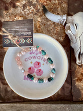 Load image into Gallery viewer, Neutral Glass Bracelets With Turquoise
