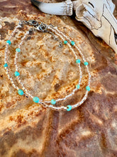 Load image into Gallery viewer, Champagne &amp; Turquoise Anklet
