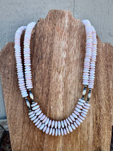 Load image into Gallery viewer, 10MM Pink Conch Necklace with Navajo Torpedoes
