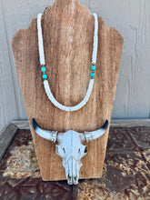 Load image into Gallery viewer, Graduated Puka White Shell &amp; Sleeping Beauty Nuggets
