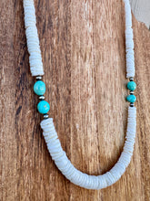 Load image into Gallery viewer, Graduated Puka White Shell &amp; Sleeping Beauty Nuggets
