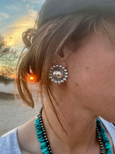 Load image into Gallery viewer, XL Silver Button Stud Earrings

