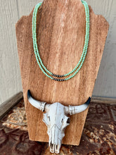 Load image into Gallery viewer, Mint Crystal Necklace With Navajo Pearls
