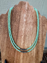 Load image into Gallery viewer, Mint Crystal Necklace With Navajo Pearls
