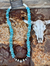 Load image into Gallery viewer, Statement Kingman Necklace With XL Navajo Pearls
