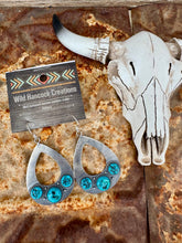 Load image into Gallery viewer, Sterling Silver Teardrop Earring With Turquoise
