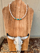 Load image into Gallery viewer, Conch Choker With Turquoise Nuggets
