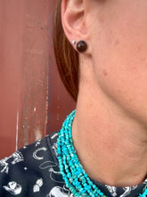 Load image into Gallery viewer, Black Onyx Faceted Stud Earrings
