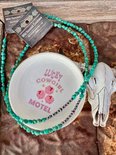 Load image into Gallery viewer, Blue Green Genuine Turquoise Staple Necklace
