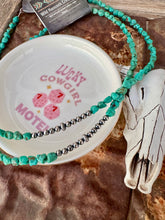 Load image into Gallery viewer, Blue Green Genuine Turquoise Staple Necklace
