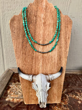 Load image into Gallery viewer, Blue Green Genuine Turquoise Staple Necklace
