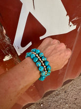 Load image into Gallery viewer, 10MM Turquoise Composite Bracelet
