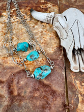 Load image into Gallery viewer, XL Kingman Turquoise Nugget Bar Chokers
