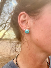 Load image into Gallery viewer, 12mm Genuine Sleeping Beauty Stud Earrings
