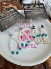 Load image into Gallery viewer, Mother of Pearl &amp; Turquoise Earrings
