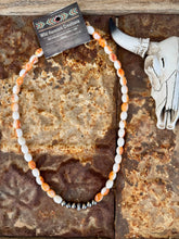 Load image into Gallery viewer, Barrel Orange Spiny Oyster Necklace
