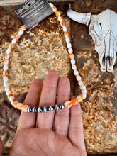 Load image into Gallery viewer, Barrel Orange Spiny Oyster Necklace
