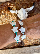 Load image into Gallery viewer, Star Bracelet With Turquoise Or Navajo Pearl
