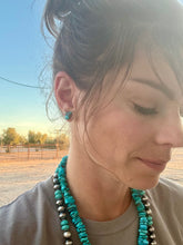 Load image into Gallery viewer, Kingman Turquoise Freeform Nugget Earrings
