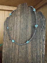 Load image into Gallery viewer, 3mm Navajo Pearls With Turquoise Nuggets
