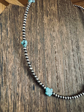 Load image into Gallery viewer, 3mm Navajo Pearls With Turquoise Nuggets
