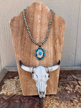 Load image into Gallery viewer, Big Concho Pendant On 6MM Stand of Desert Navajo Pearls
