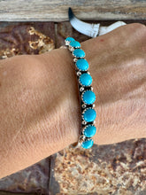 Load image into Gallery viewer, Sleeping Beauty Row Turquoise Stacker Cuff
