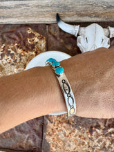 Load image into Gallery viewer, Sleeping Beauty Row Turquoise Stacker Cuff
