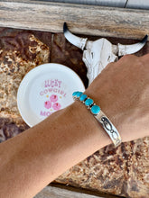 Load image into Gallery viewer, Sleeping Beauty Row Turquoise Stacker Cuff
