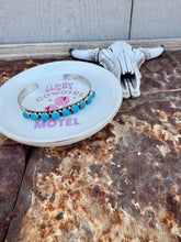 Load image into Gallery viewer, Sleeping Beauty Row Turquoise Stacker Cuff
