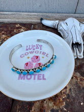 Load image into Gallery viewer, Sleeping Beauty Row Turquoise Stacker Cuff
