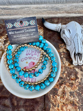 Load image into Gallery viewer, Genuine Turquoise Composite With Copper + 14K Gold Plated Hematite
