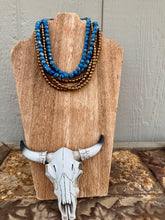 Load image into Gallery viewer, Royal Blue Turquoise Composite With Copper Veining
