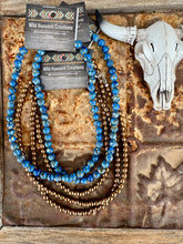 Load image into Gallery viewer, Royal Blue Turquoise Composite With Copper Veining
