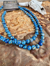 Load image into Gallery viewer, Royal Blue Turquoise Composite With Copper Veining
