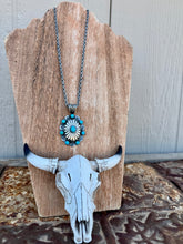 Load image into Gallery viewer, Concho Pendant On Sterling Paperclip Chain
