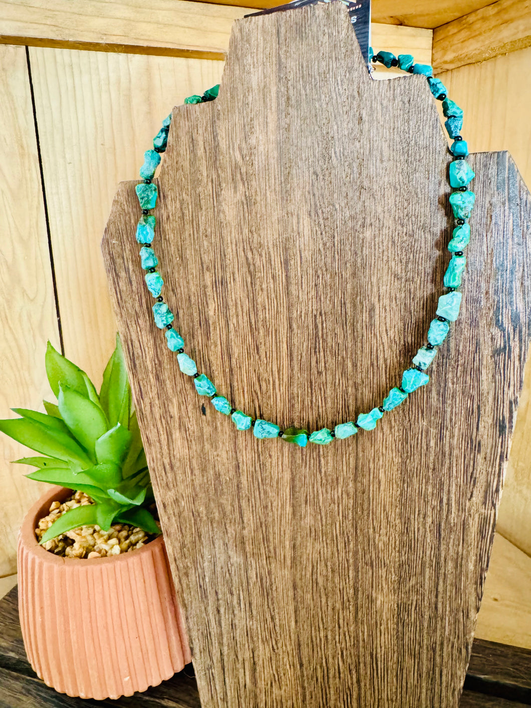 Green Turquoise Nugget Choker