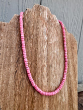 Load image into Gallery viewer, Pink Coral Rondelle Necklace
