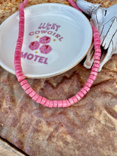 Load image into Gallery viewer, Pink Coral Rondelle Necklace
