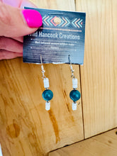 Load image into Gallery viewer, Turquoise And Navajo Pearl And Shell Earrings
